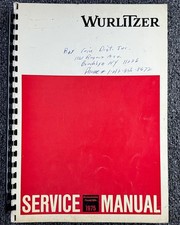 Wurlitzer 1975 Jukebox Manuale