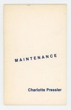 Charlotte Pressler Maintenance