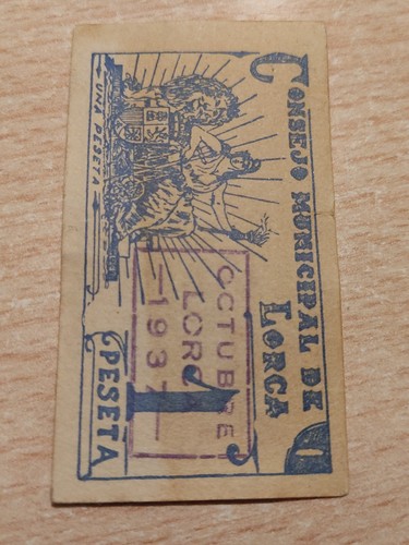 Lorca billete peseta del - peseta,