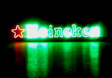BIRRA HEINEKEN INSEGNA LUMINOSA  CON  LETTERE AL NEON VINTAGE ANNI 70