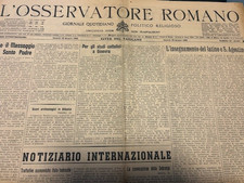 L'Osservatore Romano quotidiano d'epoca 19 giugno 1942 Guerra WWII