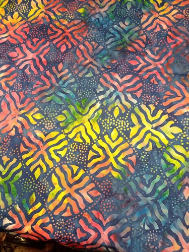 Fabric batik blue background - batik,
