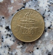 MONETA DA 200 LIRE DI SAN MARINO DEL 1978 In fior di conio-tagliata dalle serie