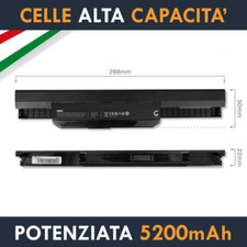 Batteria per Portatile Asus X54H Alta Capacità