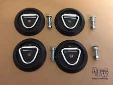 4x Anelli Ciglia Legame Box Cavallo, Van, Camion, Rimorchio Ifor Williams + FISSAGGI