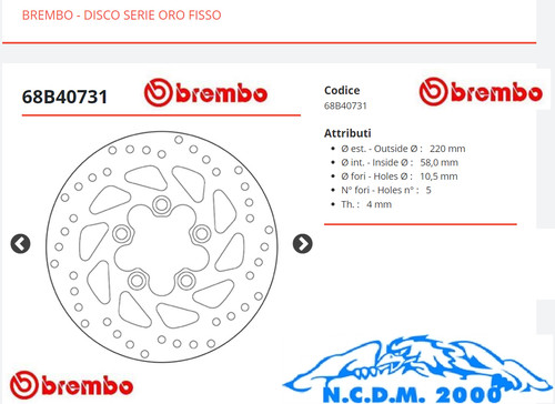Disco freno brembo oro - disco,