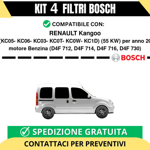 Kit bosch filtri tagliando - kit, 4