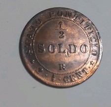 Moneta 1/2 Soldo 1867, Stato