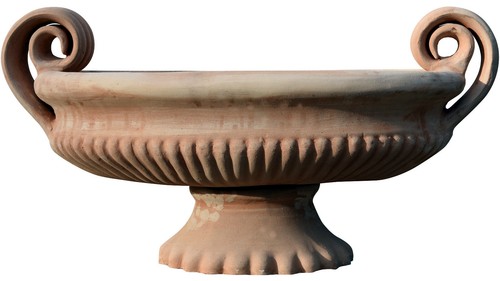 Vaso terracotta ovale calice