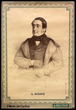 1970ca * Manifesto, Poster Originale "G. ROSSINI - Il Resto del Carlino" Italia