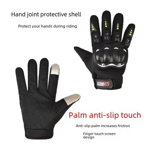 Guanti moto neri - neri, touch