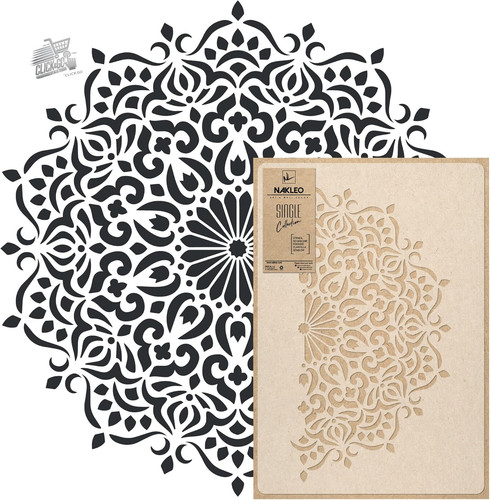 Mandala stencil painting 89cm - painting,