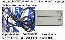 KIT cavo Aux femmina MP3 FIAT PANDA 2012 radio CONTINENTAL [NO SOURCE AVAILABLE]