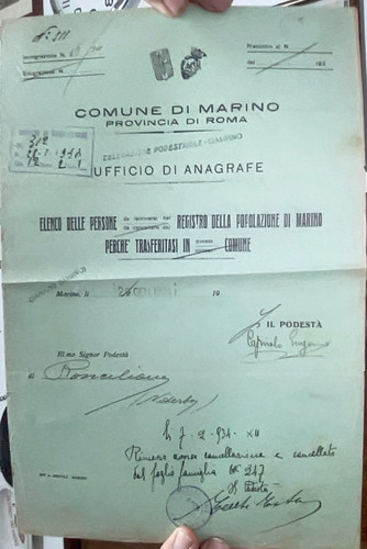 Lettera marino roma anagrafe - lettera,