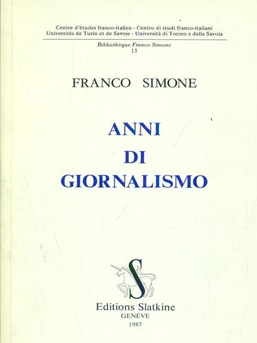 Anni giornalismo - anni, di