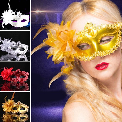 Maschera veneziana con piume - maschera,