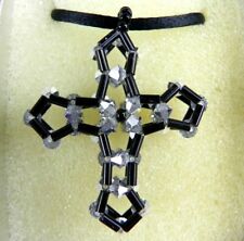 Collana con croce crocifisso girocollo perline ciondolo uomo donna Gesù Cristo