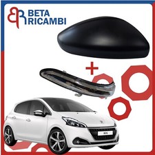 Calotta Specchietto Retrovisore Peugeot 208 Destro Dx Guida Nero + Freccia