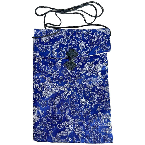 Borsa tracolla raso blu - tracolla,