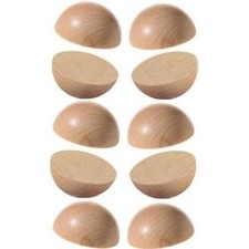 10 Mezze sfere in legno di cm 3 - Semisfere grezze - Mezzesfere Da decorare semi