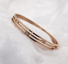 Bracciale tre linee oro rosa