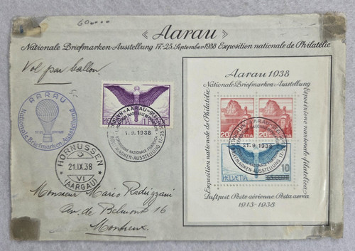 Svizzera 1938 aarau ballonpost - 1938,