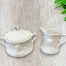 Set zuccheriera e cremosa Richard Ginori Iris bianca usata da collezione