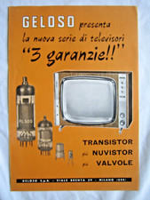 BROCHURE GELOSO  MILANO 1966 TELEVISORI TELEVISORE PORTATILE GTV-VINTAGE