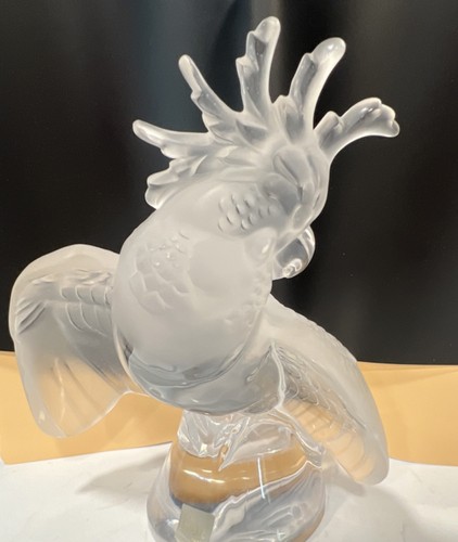 Lalique crystal cockatoo bird - crystal,