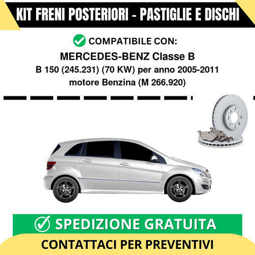 Kit freni posteriori per - posteriori,