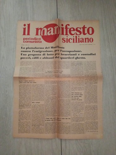 Sicilia lotta politica anni - lotta, anni'70