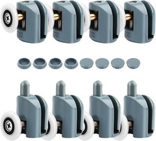 Rotelle Box Doccia Ruote Porta Scorrevole 23mm, 4 Rulli Superiori 4 inferiori