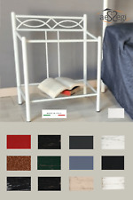 Comodino in ferro battuto Rosa Anna