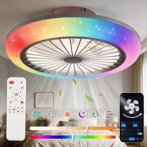 Ventilatore led rgb plafoniera - rgb,