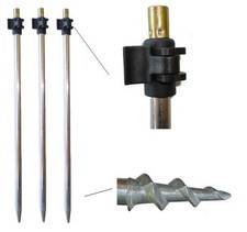 3 picchetti trivella 1.5m segnalatore avvisatore carp fishing carpfishing pesca