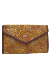 SEEBERGER Borsa clutch Donna Borsa marrone-argento-oro stile casual