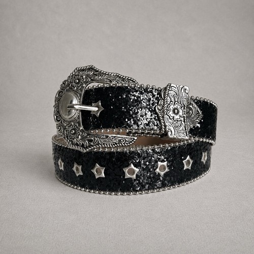 Cintura western donna nera