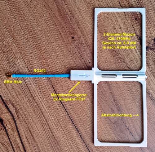 Antenna moxon per 70cm - 2, el.