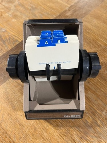 Rollodex vintage metallo - rollodex, in