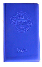 A3 -VINTAGE PORTA MENU LISTINO PIZZA BIRRA SANS SOUCI mis.26X16 cm. 6 pagine