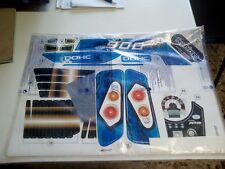 SERIE DECALCOMANIE/ ADESIVI COMPLETA PEG PEREGO POLARIS RZR 12 VOLT BLU