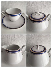 Servizio Da The Porcellana oro e blu 