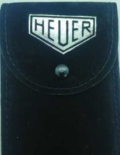 SACCHETTO PER OROLOGI HEUER VINTAGE 7X13mm CON PATTINA INTERNA E BOTTONE NERO