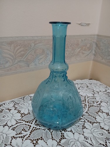 Bottiglia blu antica - bottiglia,