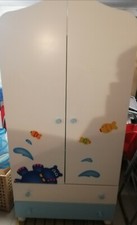 Cameretta camera bambino bimbo armadio cassettone Azur serie ippopotamo