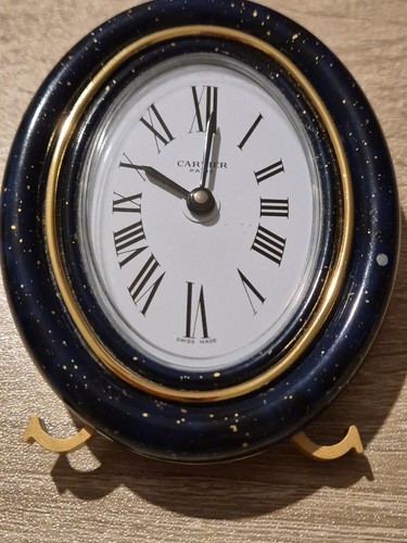 Cartier blue enamel desk - blue,