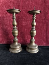 COPPIA CANDELABRI PORTACERI IN BRONZO XVII SECOLO