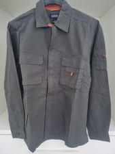 Camicia uomo manica lunga 100% cotone LOGG H &M taglia M verde cerniera e tasche