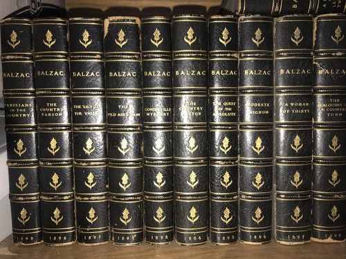 Leather set balzac 1895 - set;, balzac!