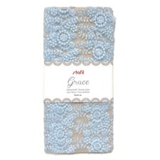Tessuto Pizzo Grace Azzurro